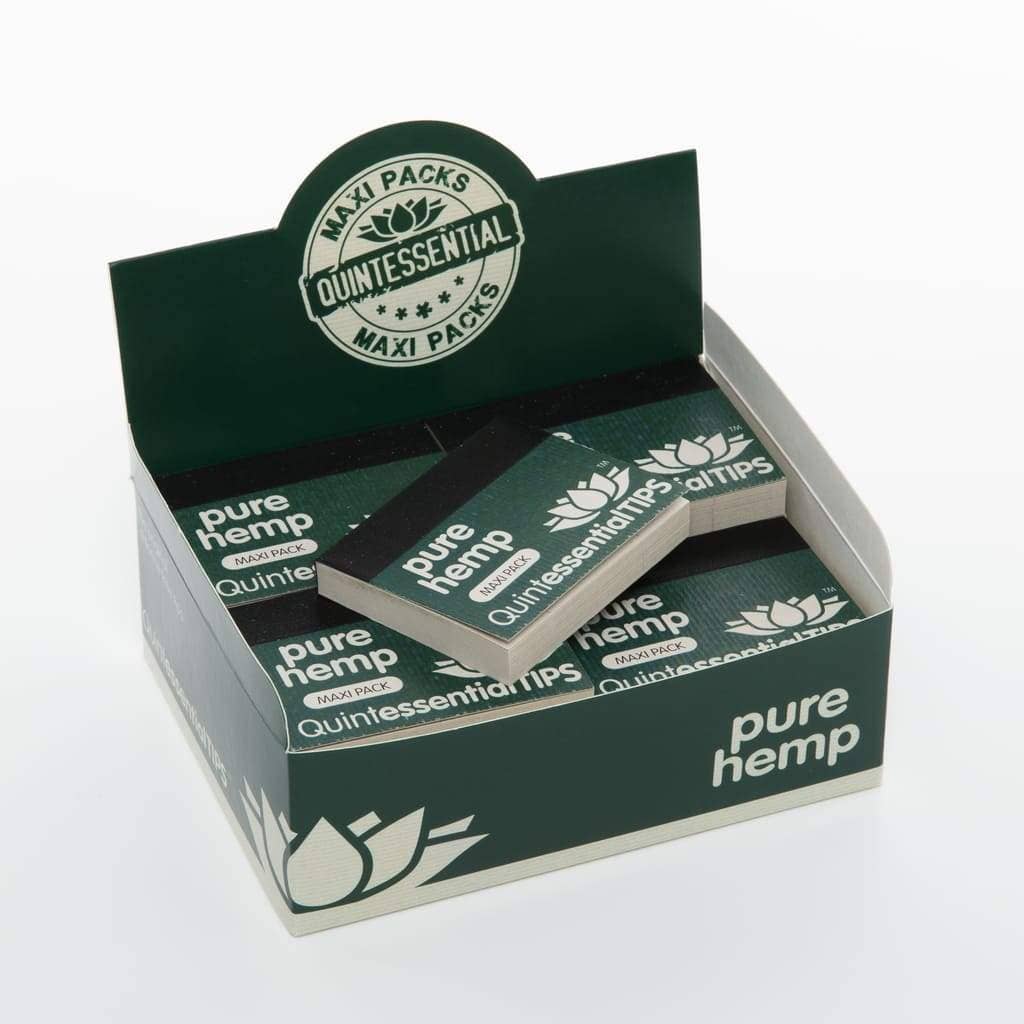 Quintessential Pure Hemp Natural Smoking Roach Tips & Filters - Maxi Pack