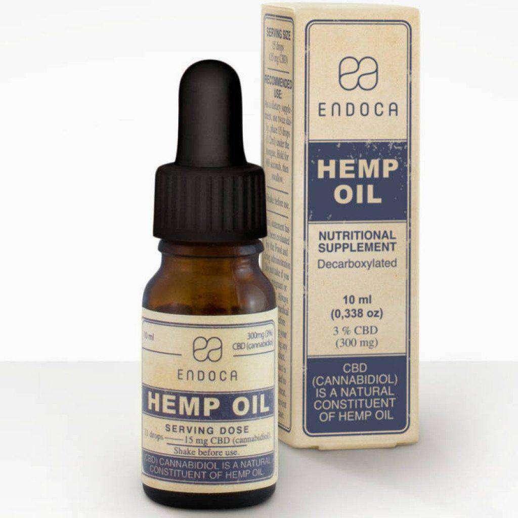 Endoca Premium 3% Hemp CBD Oil Drops - 300mg
