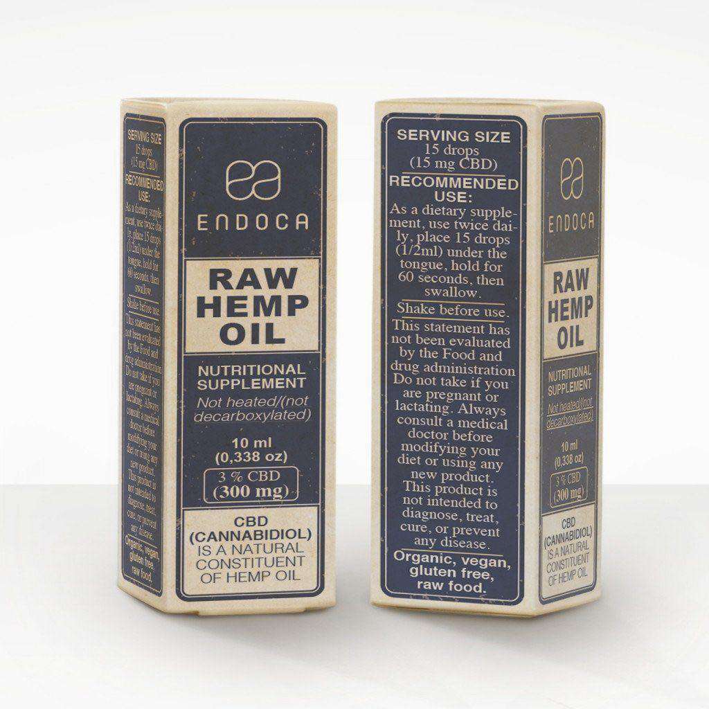 Endoca RAW 3% Premium Organic CBDa + CBD Cannabidiol Hemp Oil Drops - 300mg CBD-CBD Oil-Endoca Hemp CBD Products-Quintessential Tips
