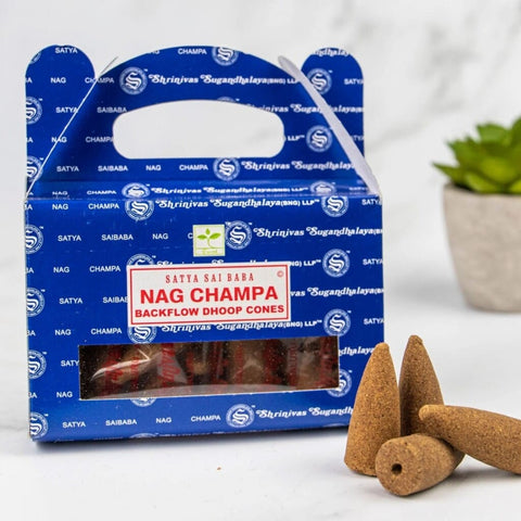 Satya Sai Baba (Nag Champa) Backflow Dhoop Incense Cones | Various Scents