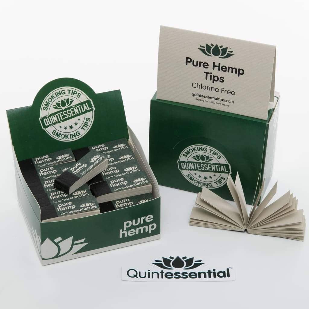 Quintessential Pure Hemp Smoking Roach Tips & Filters - box
