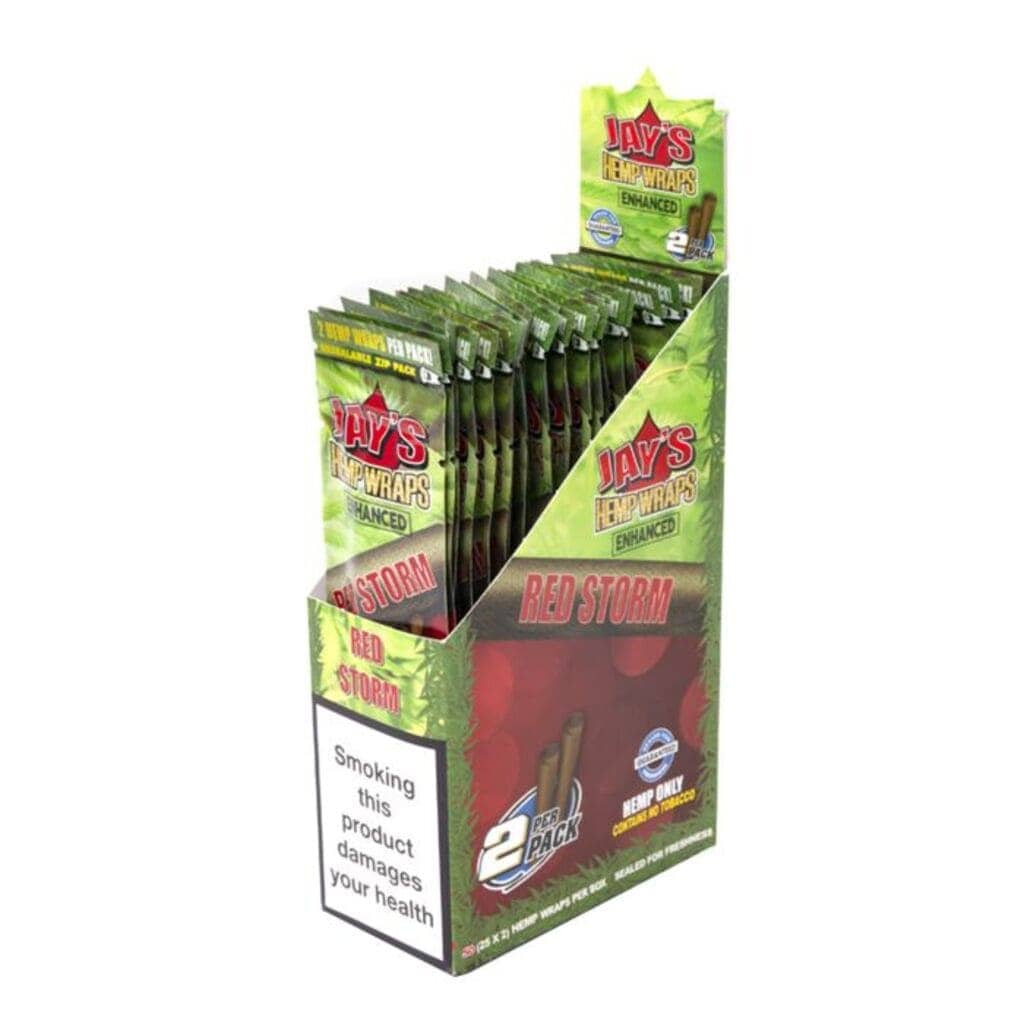 Juicy Jays Hemp blunt Wraps  red storm box