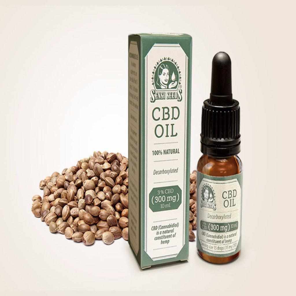 Sensi Seeds CBD Hemp Oil Bottle & Packaging & Seeds