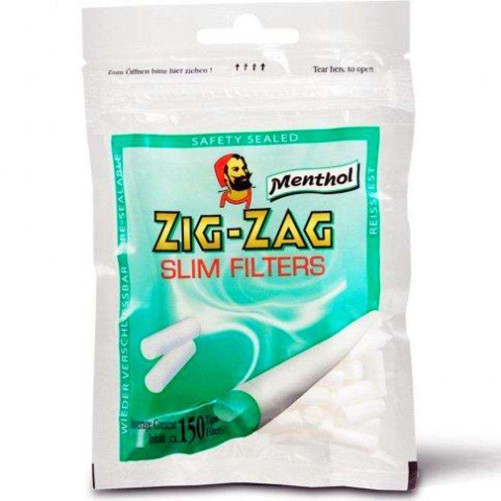 Zig Zag Menthol Slim filter tips in bags for hand made rolling cigarette smokers 