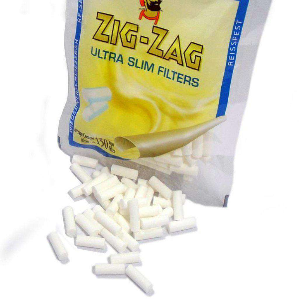 Zig Zag Ultra Slim filter tips in bags for hand made rolling cigarette smokers 