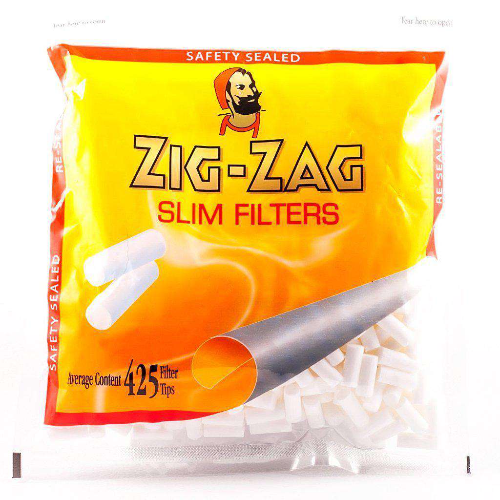 Zig Zag Slim filter tips in bags for hand made rolling cigarette smokers 